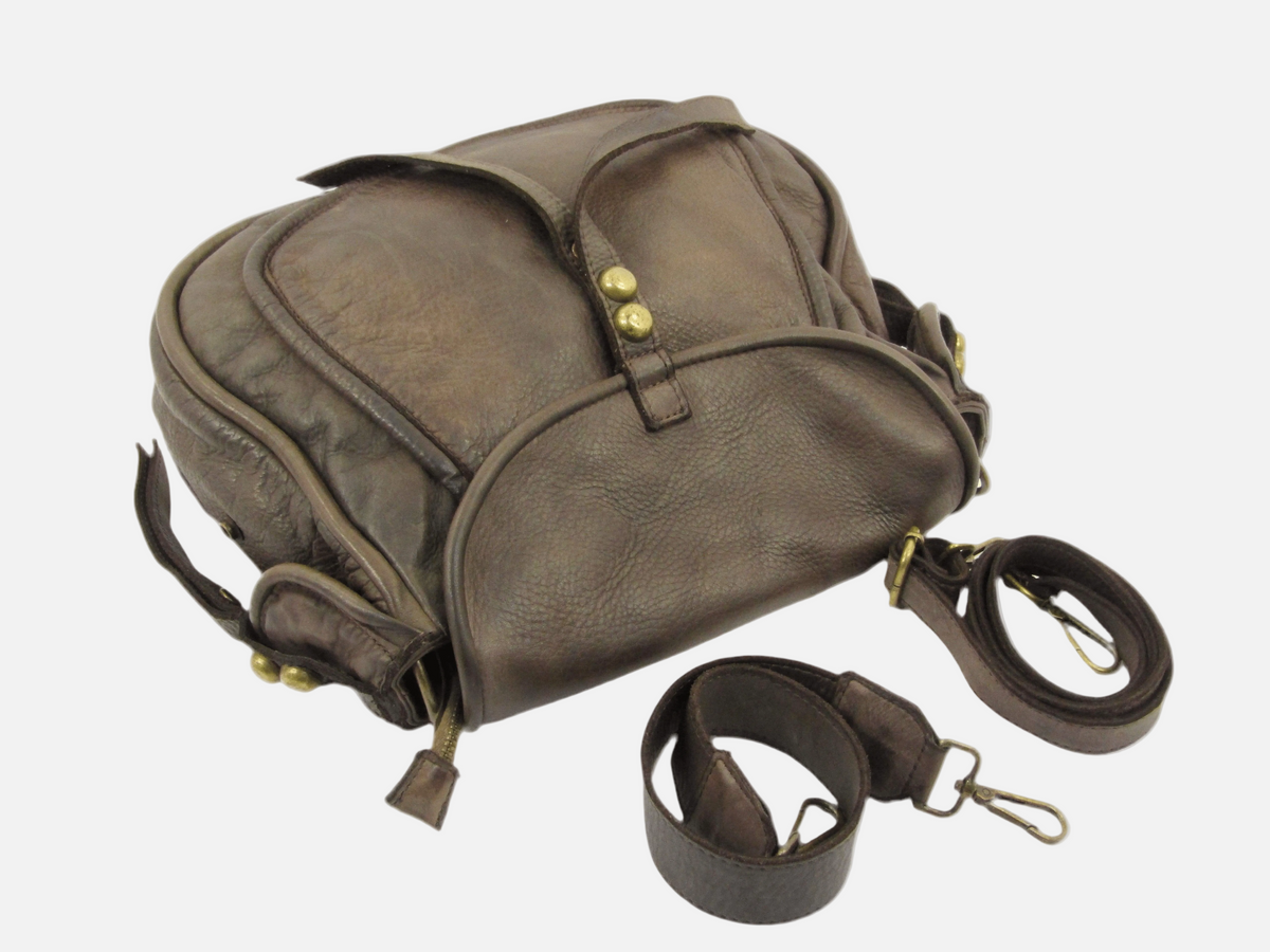 borsa postina mahzel in pelle lavata manico e tracolla rimovibili