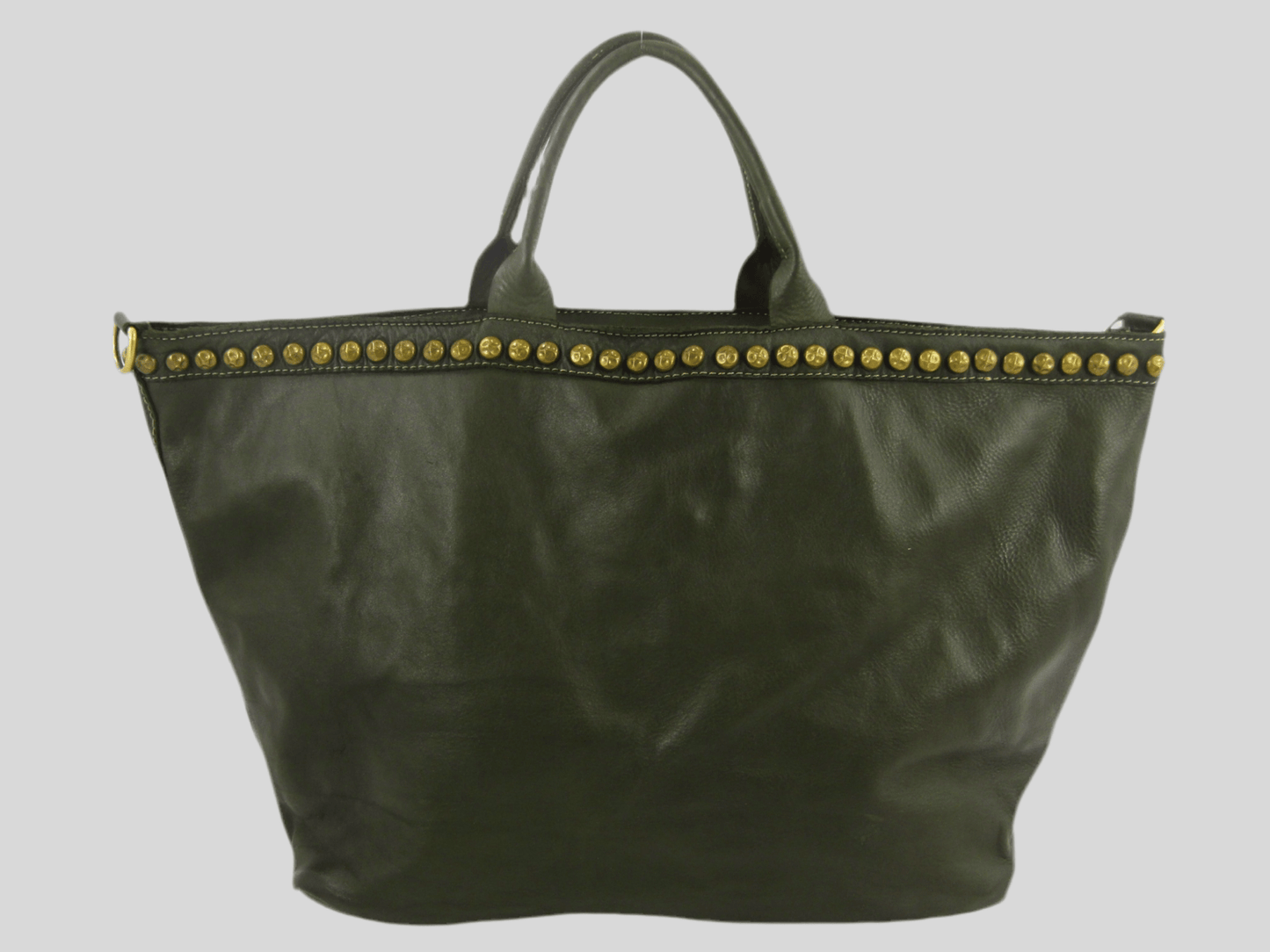 Bauletto grande in pelle morbida Penelope decorato con borchie - Mahzel
