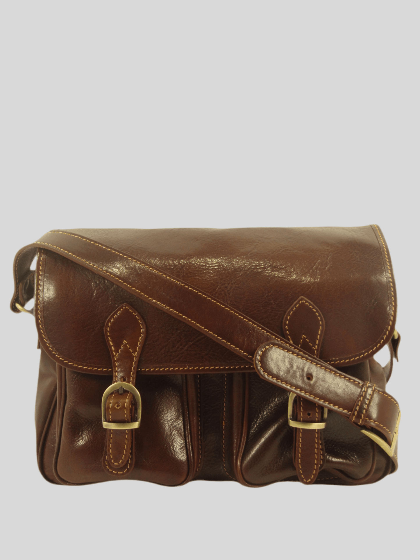 Messenger bag in cuoio con tracolla larga - Mahzel