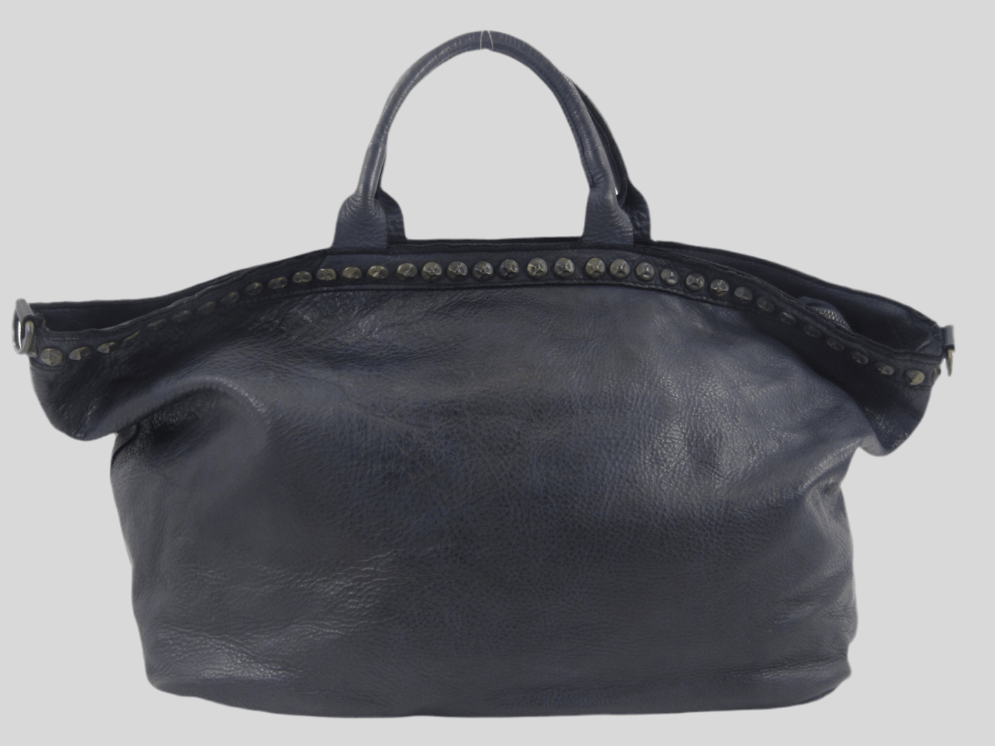 Bauletto grande in pelle morbida Penelope decorato con borchie - Mahzel