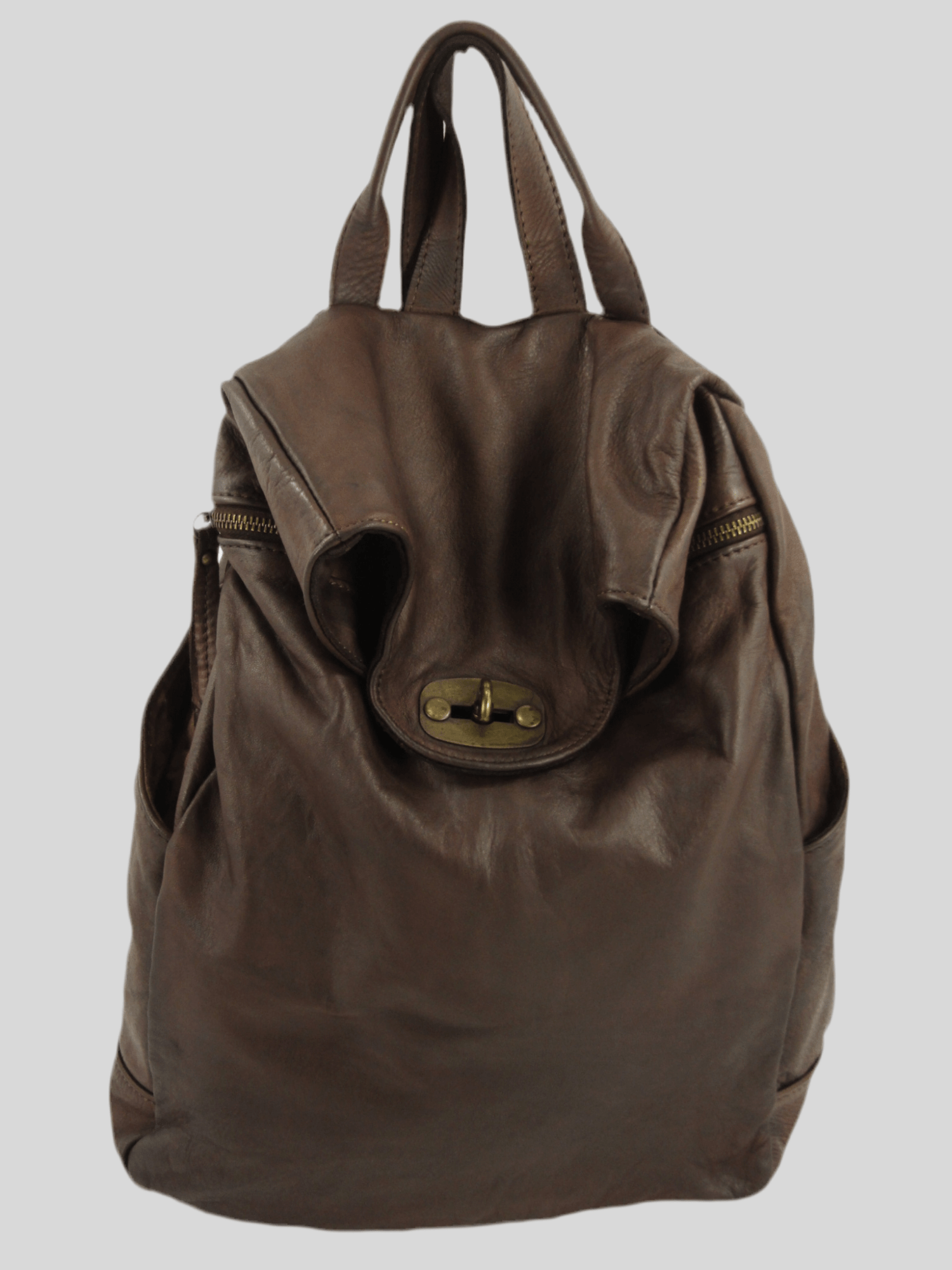 Zaino in pelle morbida lavata Mahzel borsemadeinitaly – Mahzel