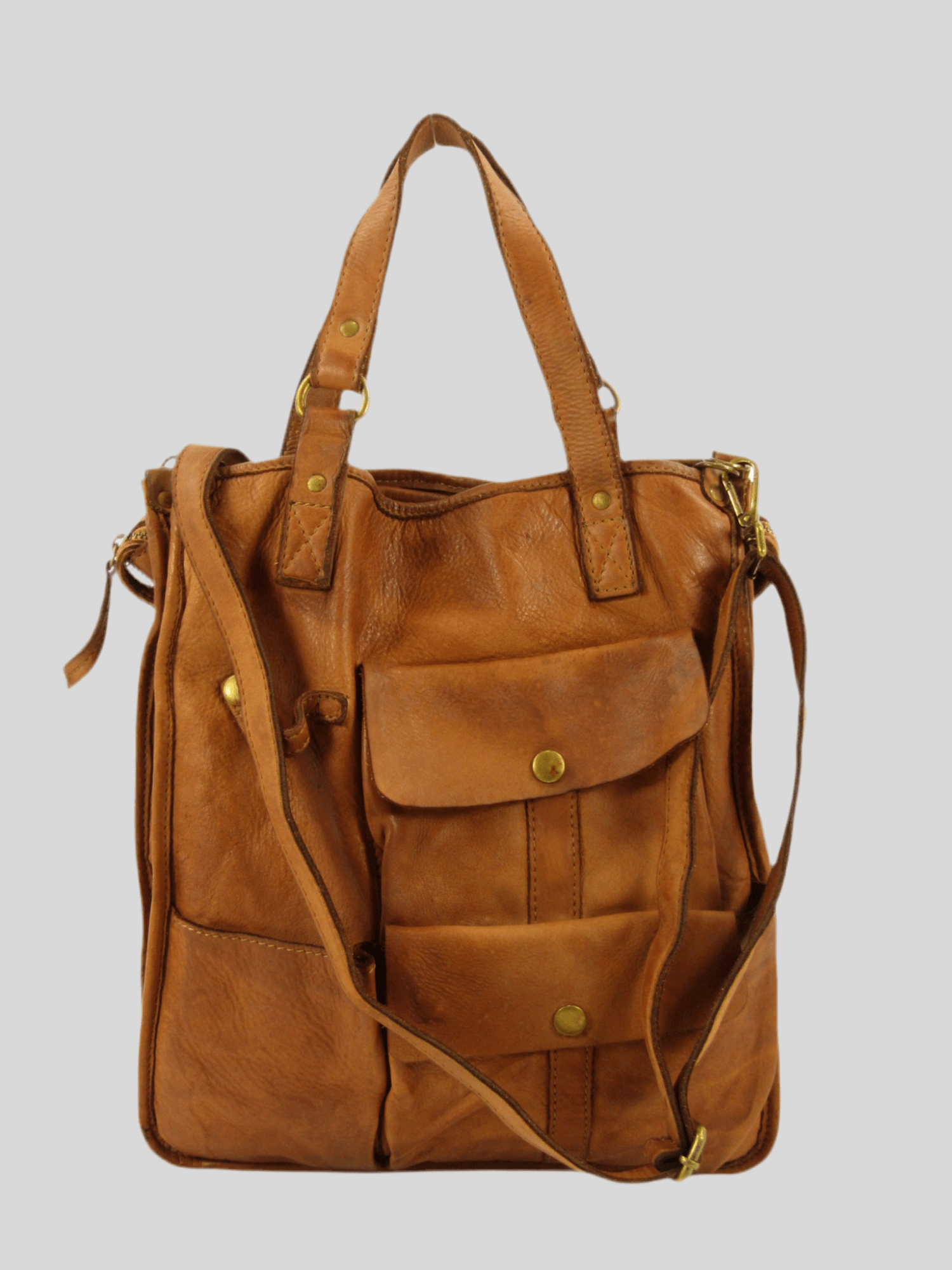 Borsa/cartella in pelle morbida lavata Mahzel borsemadeinitaly