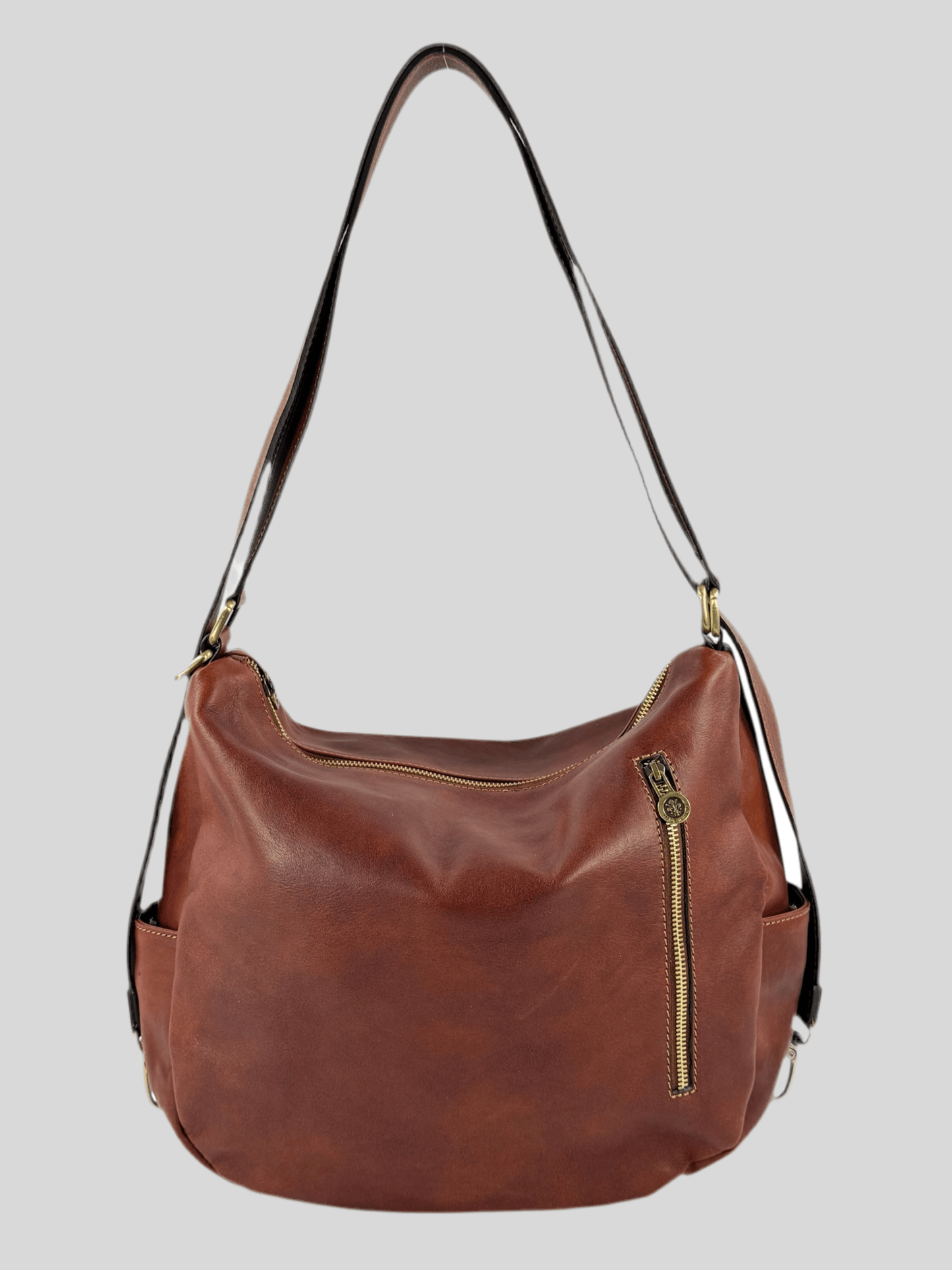 Borsa/ Zaino in cuoio al vegetale-Mahzel