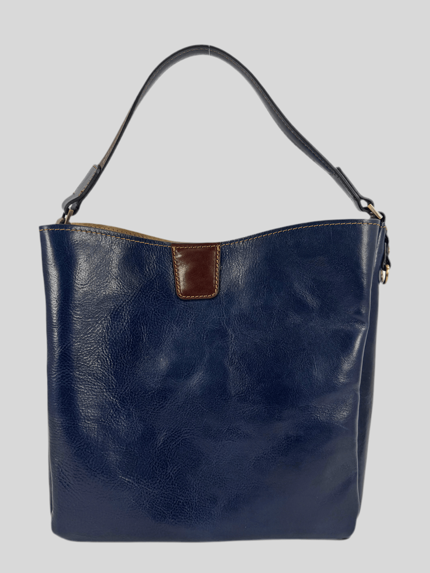 Borsa in cuoio con pochette