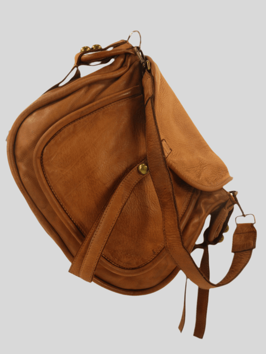 Postina stondata in pelle morbida Claudia, tinta in capo - Mahzel