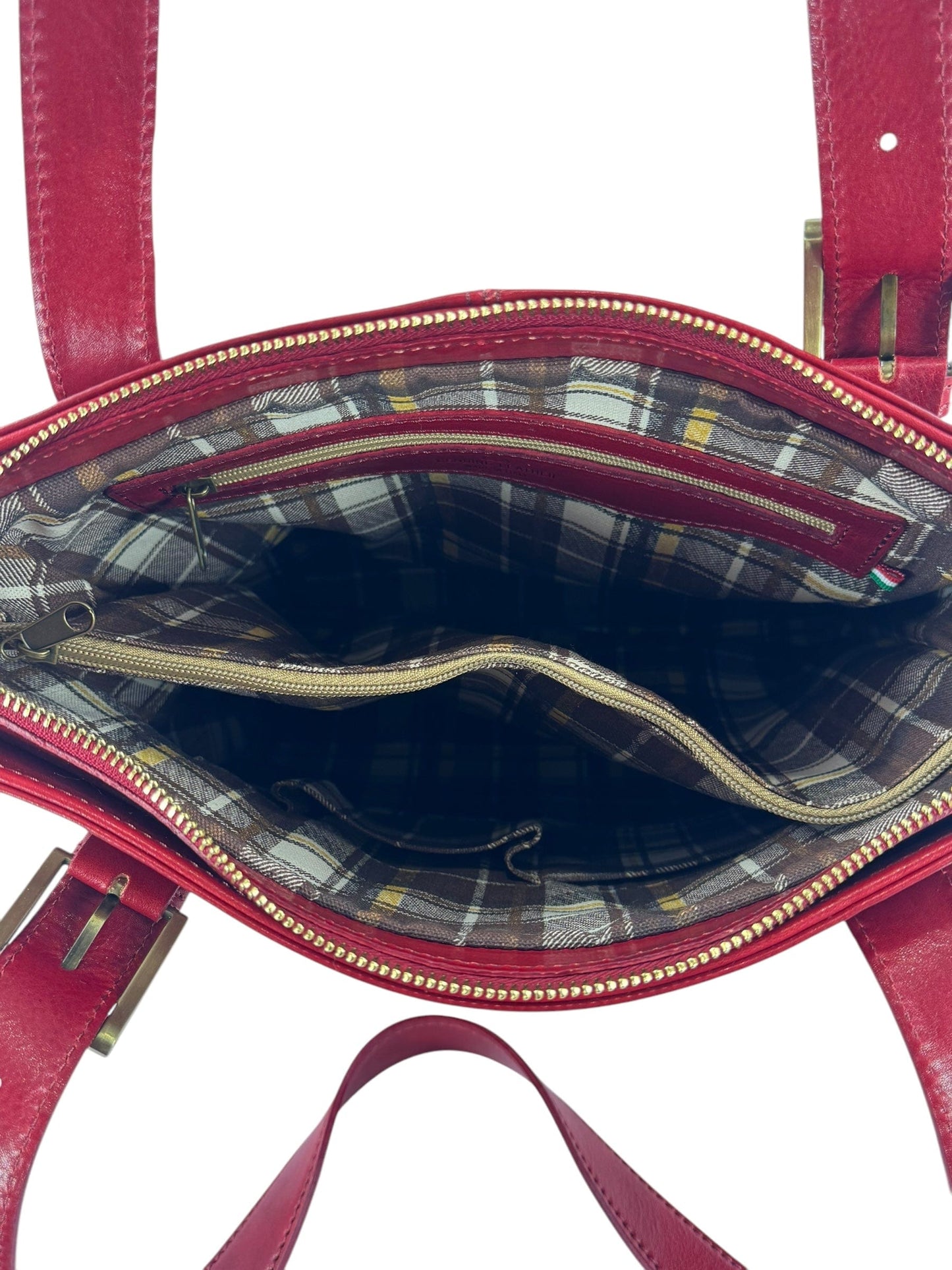 Borsa a spalla in Cuoio tamponato a mano