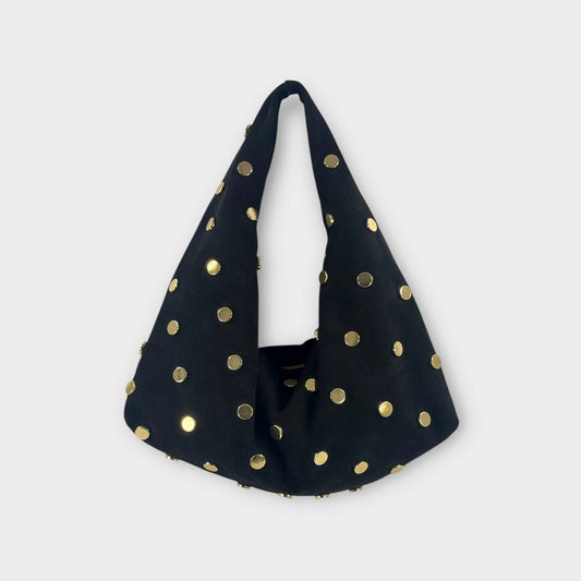 Borsa obo in camoscio con borchie