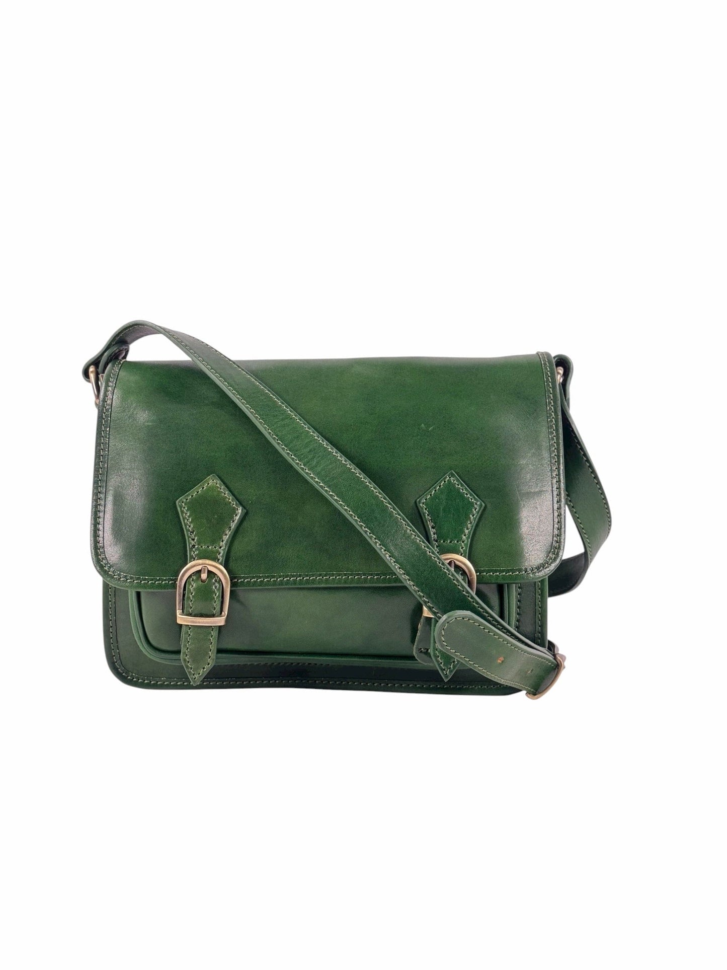 Postina in cuoio primo fiore con fibbiette - Mahzel