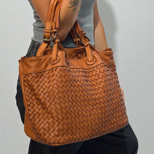 Morsa in pelle lavata Mahzel marrone Made in italy