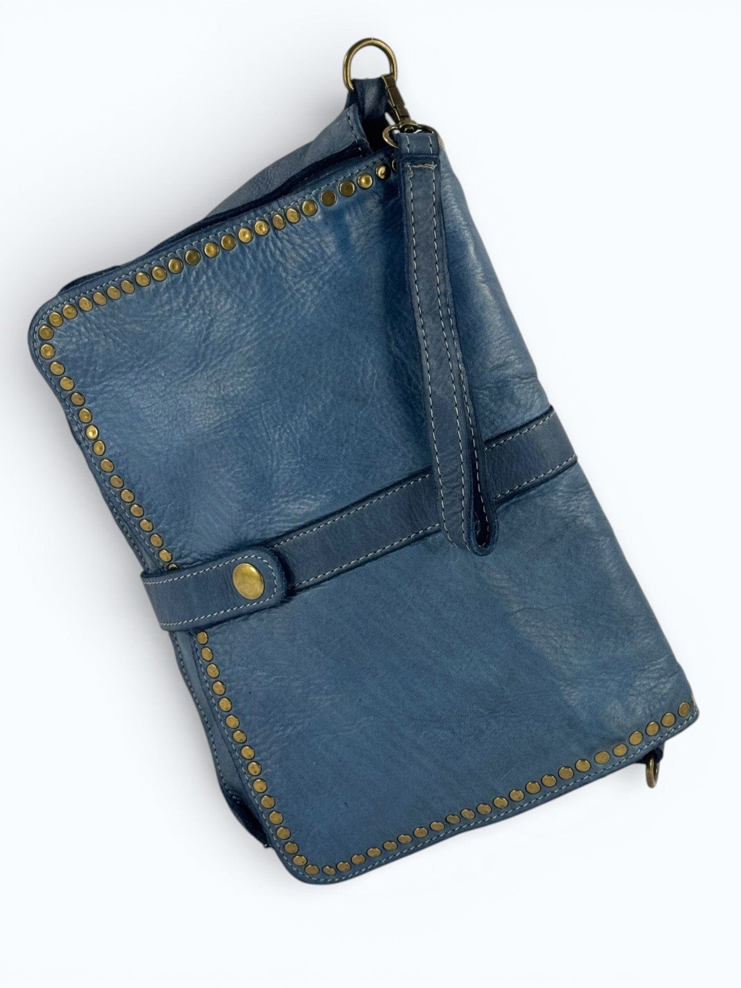 Borsa tracolla e a mano in pelle morbida decorata con borchie Giorgia-Mahzel