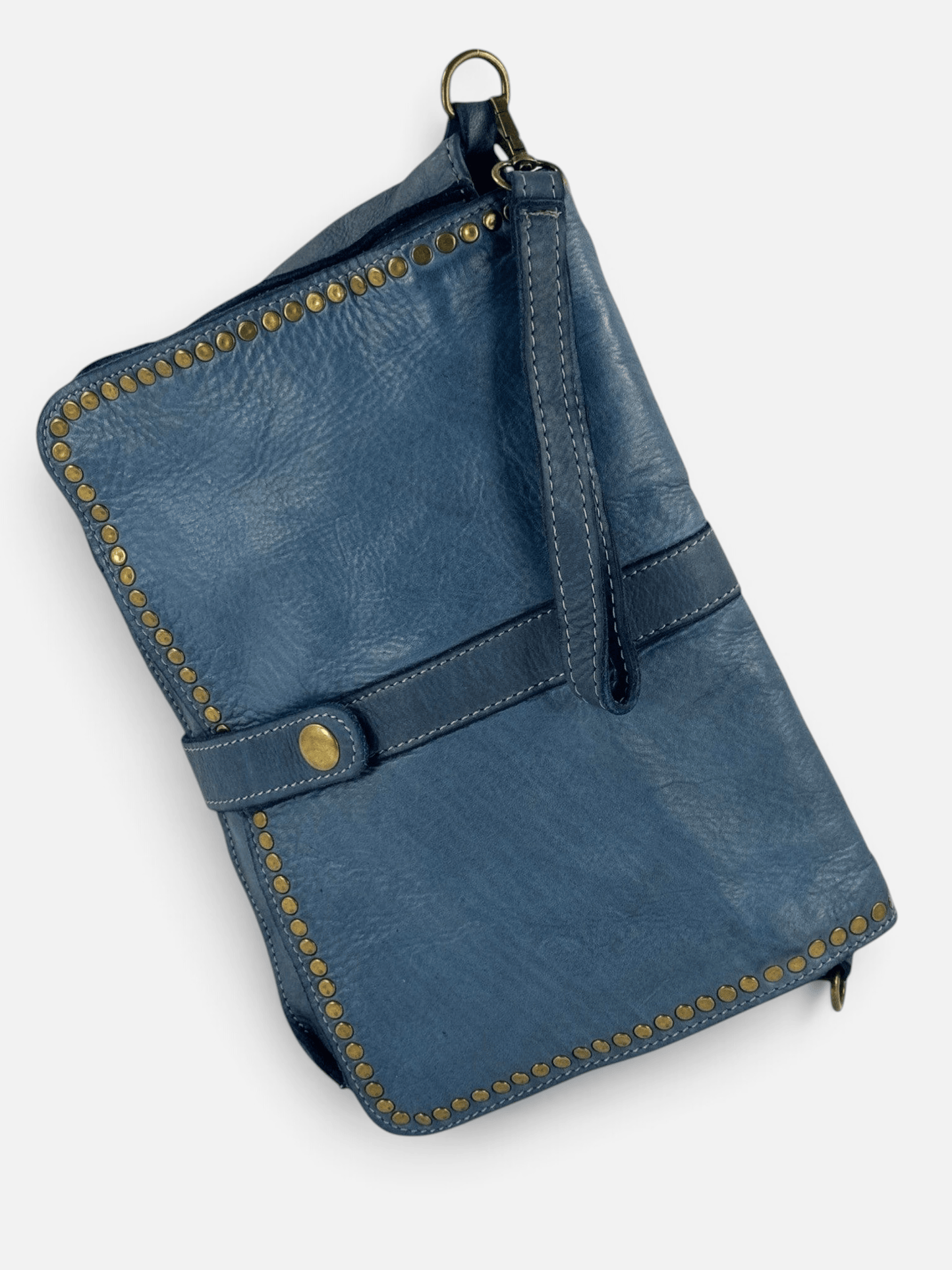 Borsa tracolla e a mano in pelle morbida decorata con borchie Giorgia-Mahzel