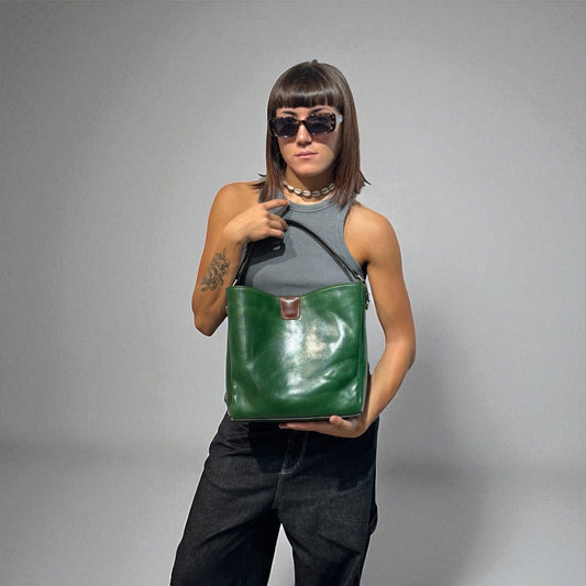 Borsa in cuoio con pochette