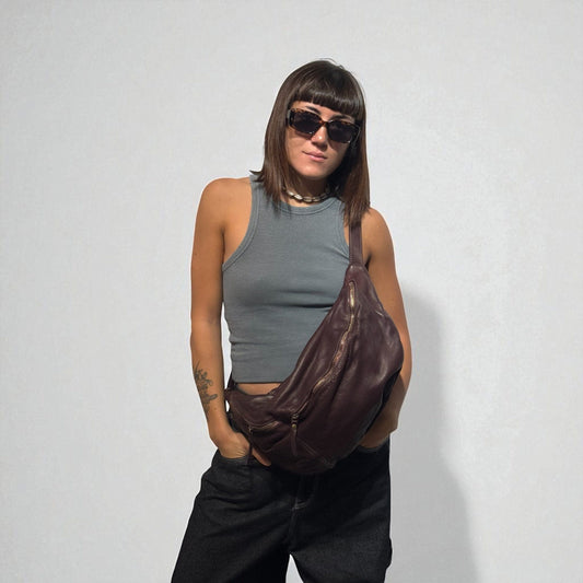 Monospalla vinaccia Mahzel Made in Italy pelle morbida