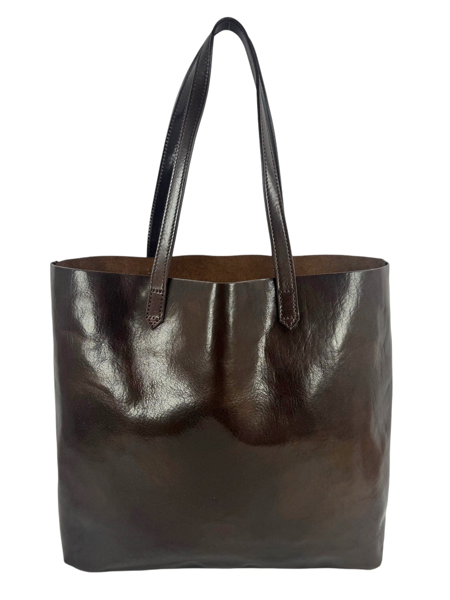 Shopper in cuoio sfoderata aperta -Mahzel