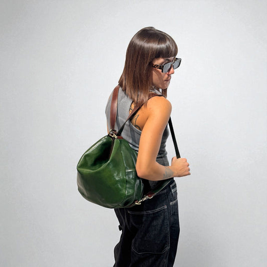 Borsa/ Zaino in cuoio al vegetale-Mahzel