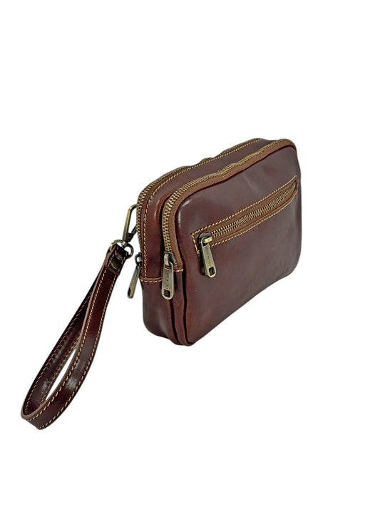 Borsello/pochette a mano in cuoio