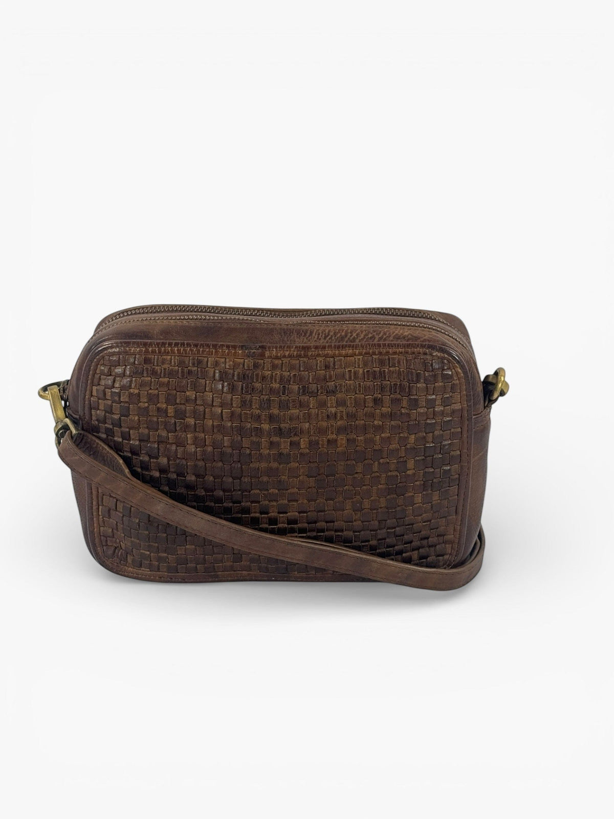 borsa pelle morbida intrecciata primo piano