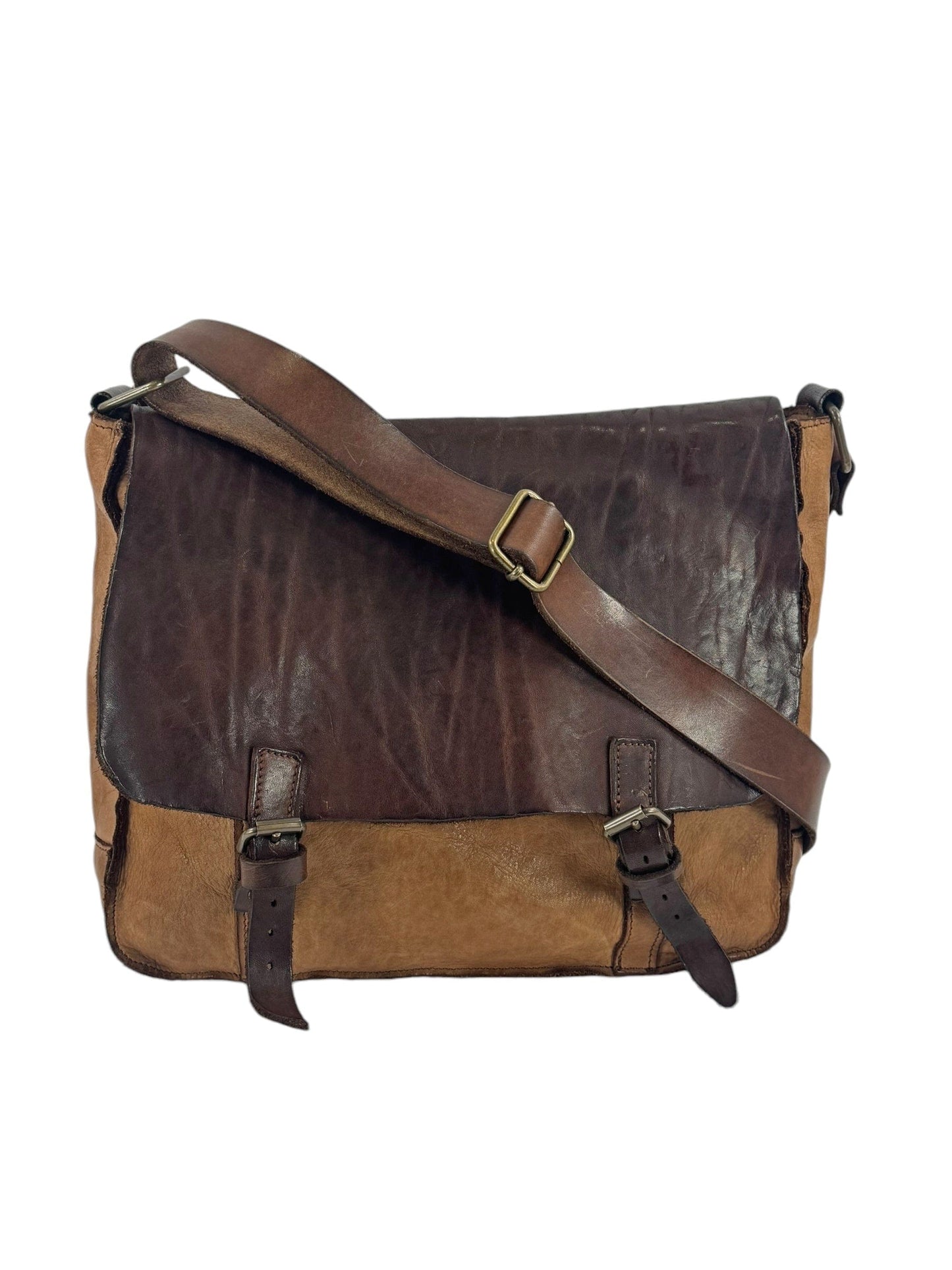 Messenger bag in vacchetta e cuoio tinto in capo Country P.-Mahzel