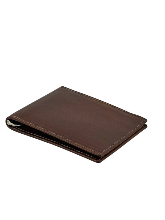 portafogli in cuoio con fermasoldi