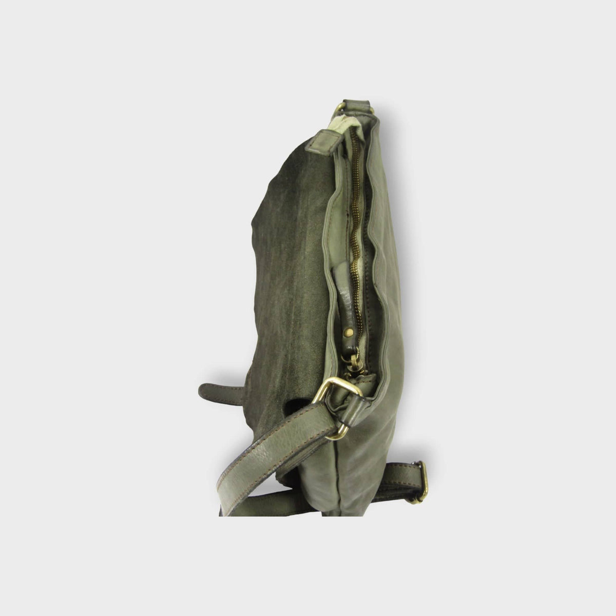 Borsa pelle Mahzel chiusa a zip dettaglio