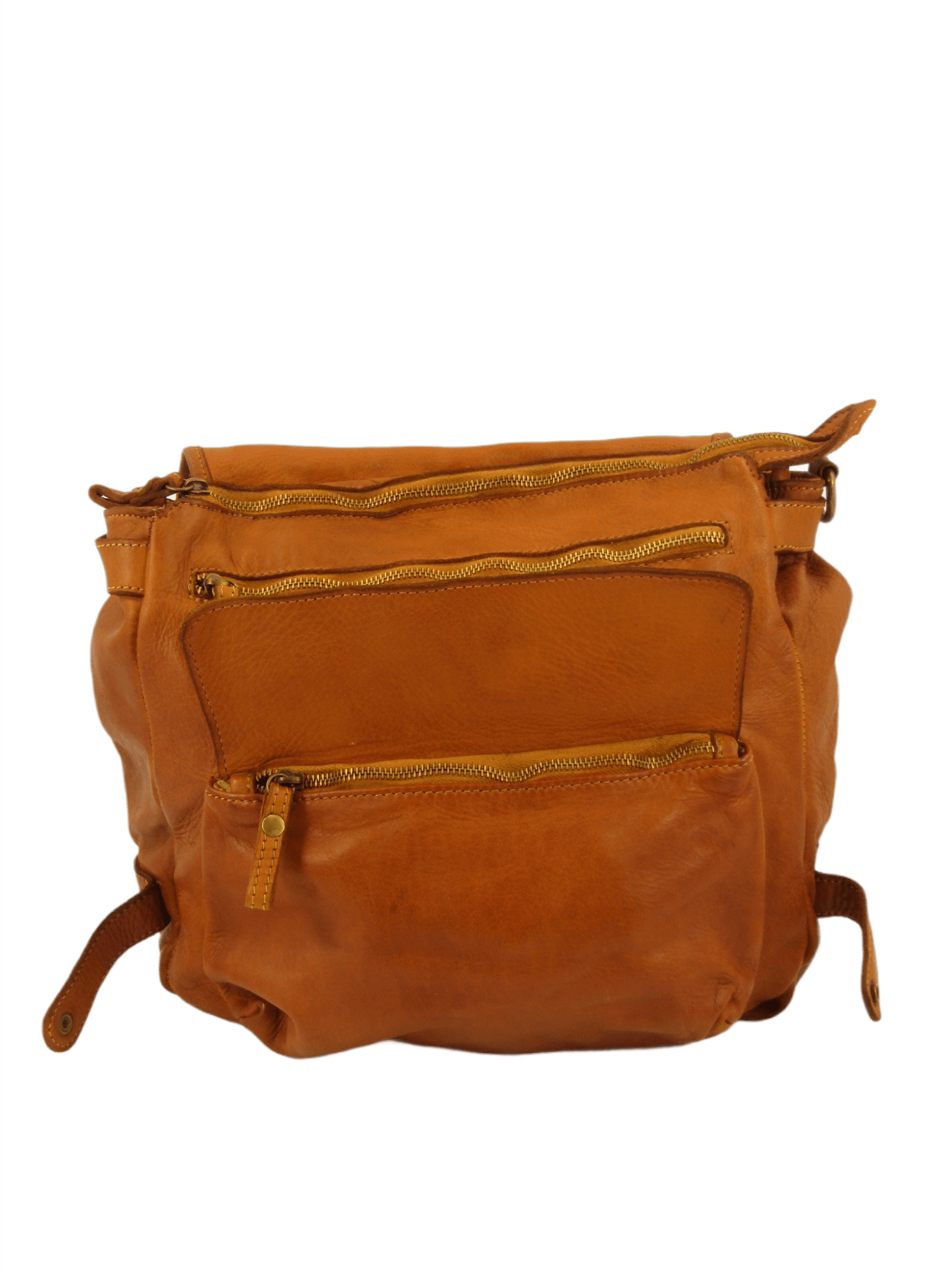 Borsa Multifunzione in pelle morbida con doppia tracolla Atena-Mahzel