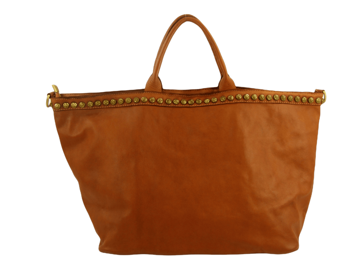Bauletto grande in pelle morbida Penelope decorato con borchie - Mahzel