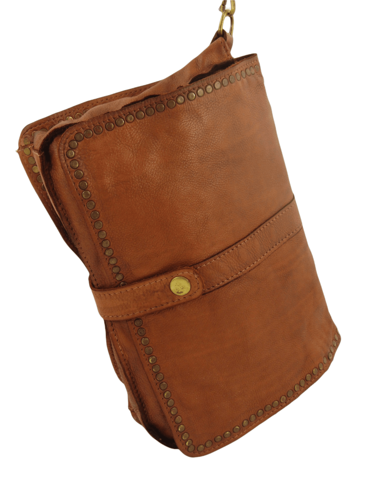 Borsa tracolla e a mano in pelle morbida decorata con borchie Giorgia-Mahzel