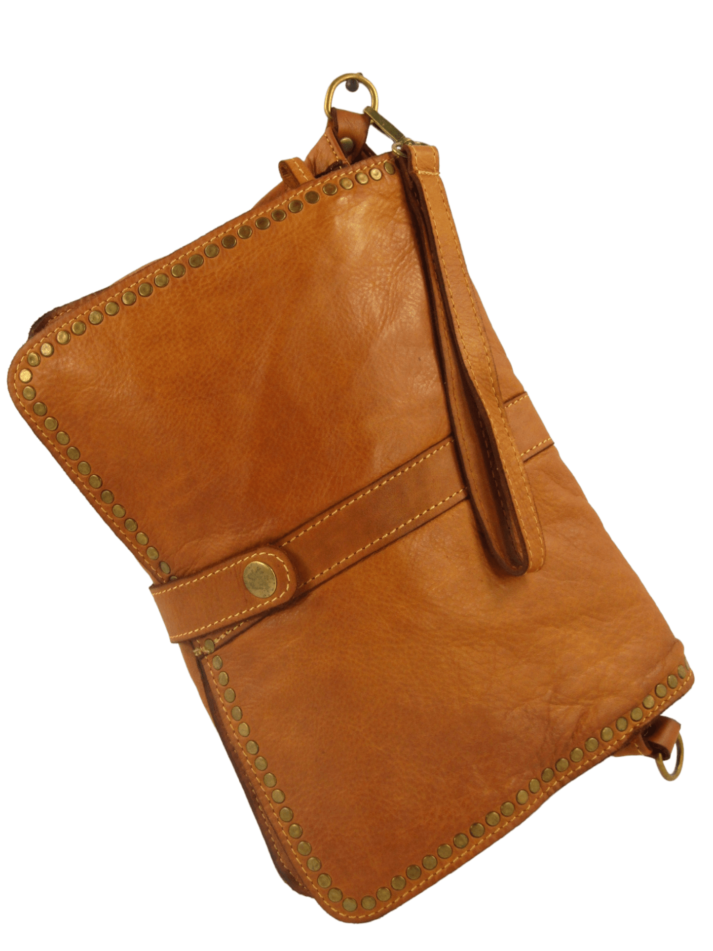 Borsa tracolla e a mano in pelle morbida decorata con borchie Giorgia-Mahzel