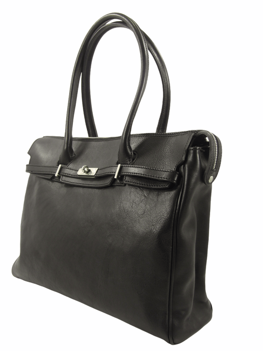 Borsa in cuoio conciato al vegetale, interno accessoriato per lavoro - Mahzel