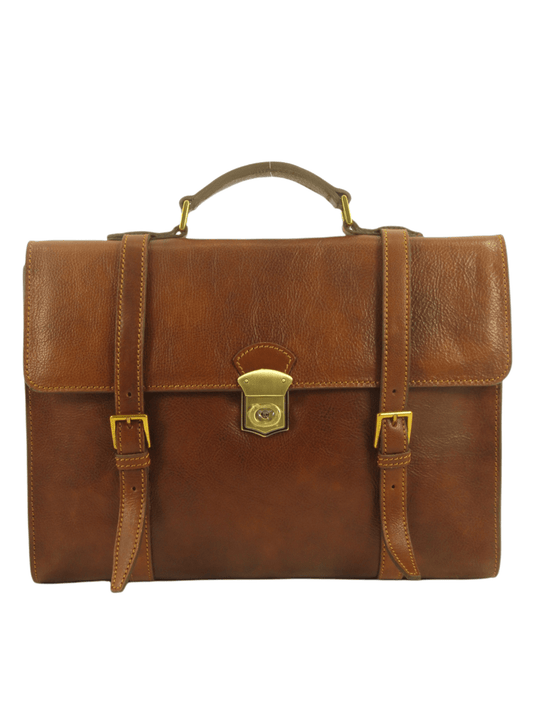 Cartella Zaino Messenger in Cuoio primo fiore conciato al vegetale - Mahzel