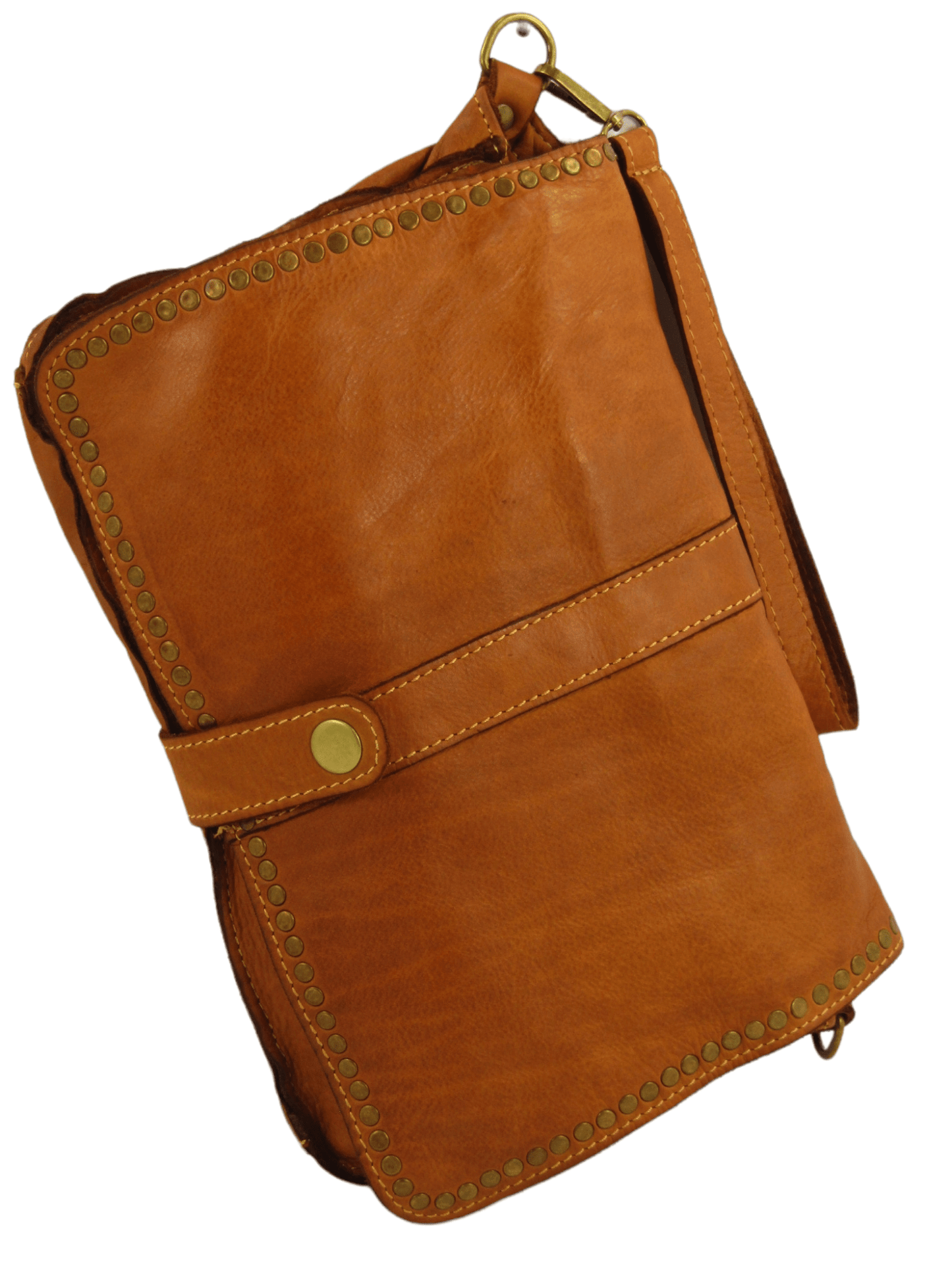 Borsa tracolla e a mano in pelle morbida decorata con borchie Giorgia-Mahzel