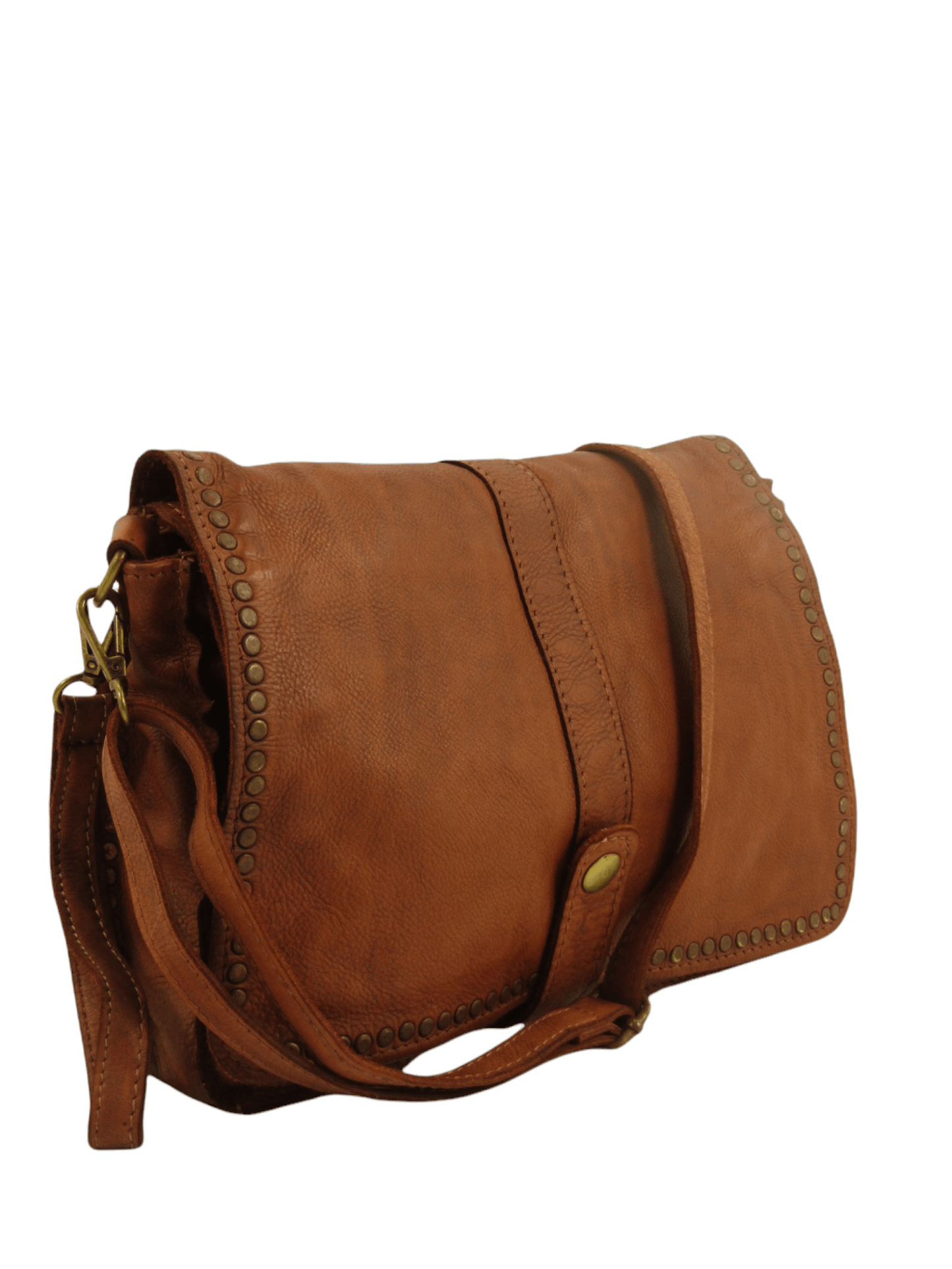 Borsa tracolla e a mano in pelle morbida decorata con borchie Giorgia-Mahzel