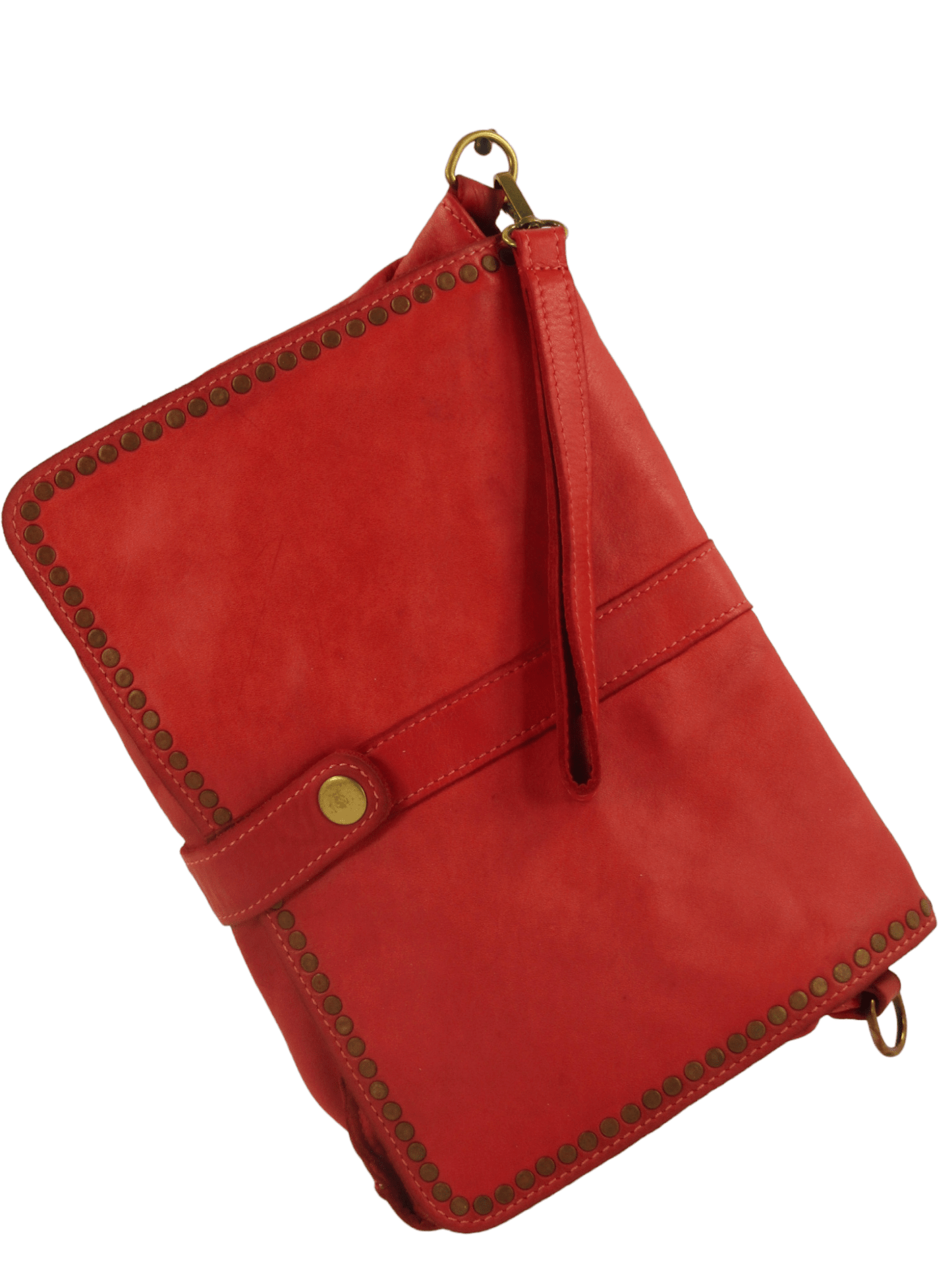 Borsa tracolla e a mano in pelle morbida decorata con borchie Giorgia-Mahzel