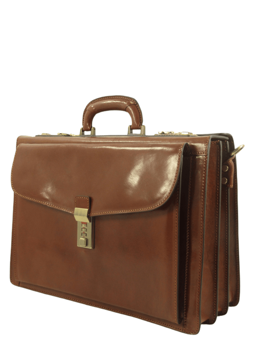 Cartella in cuoio con combinazione MH -Mahzel