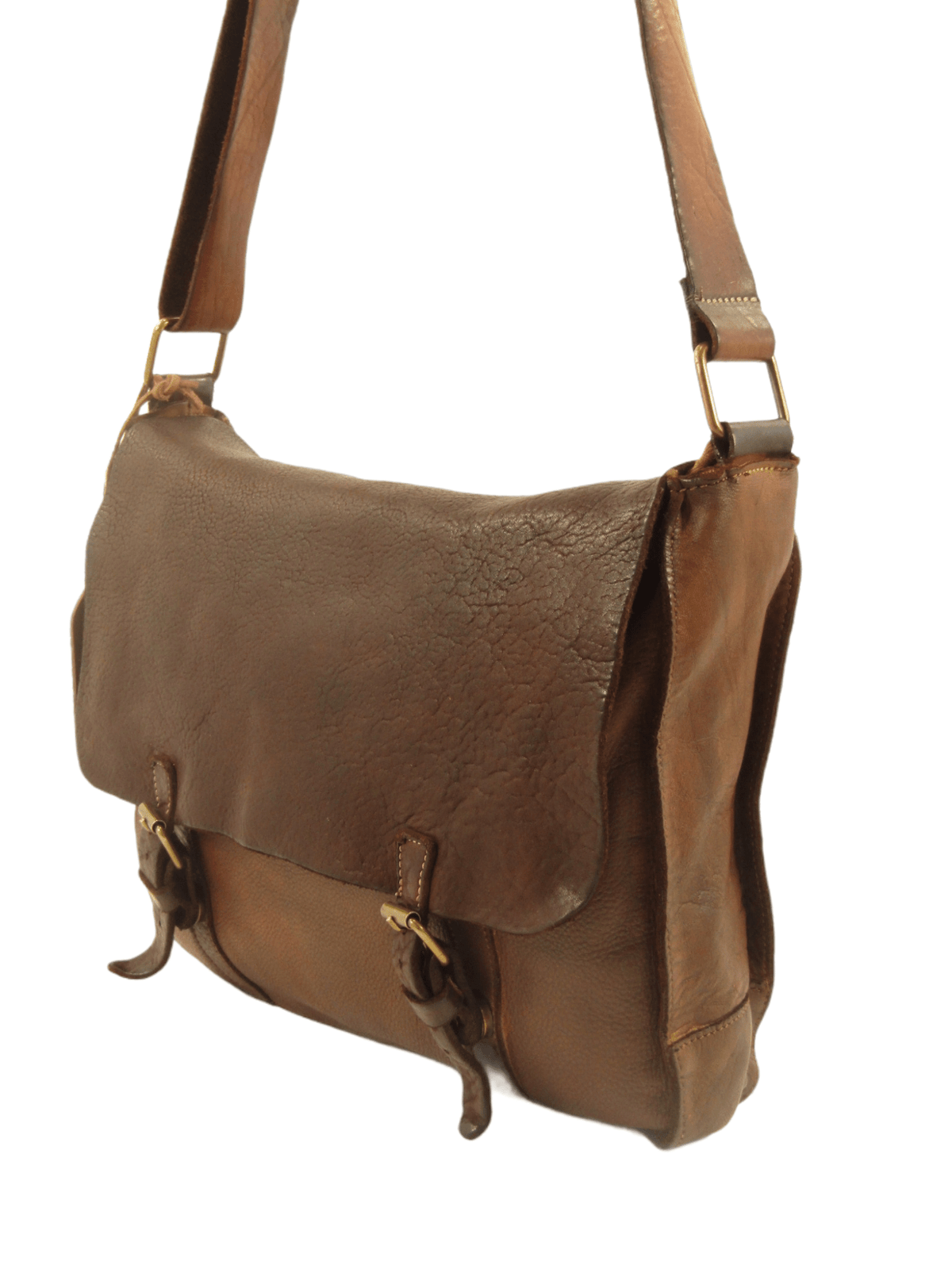 Messenger bag in vacchetta e cuoio tinto in capo Country P.-Mahzel