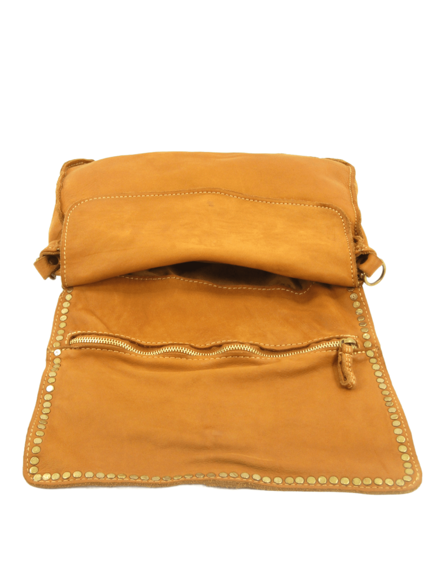 Borsa tracolla e a mano in pelle morbida decorata con borchie Giorgia-Mahzel