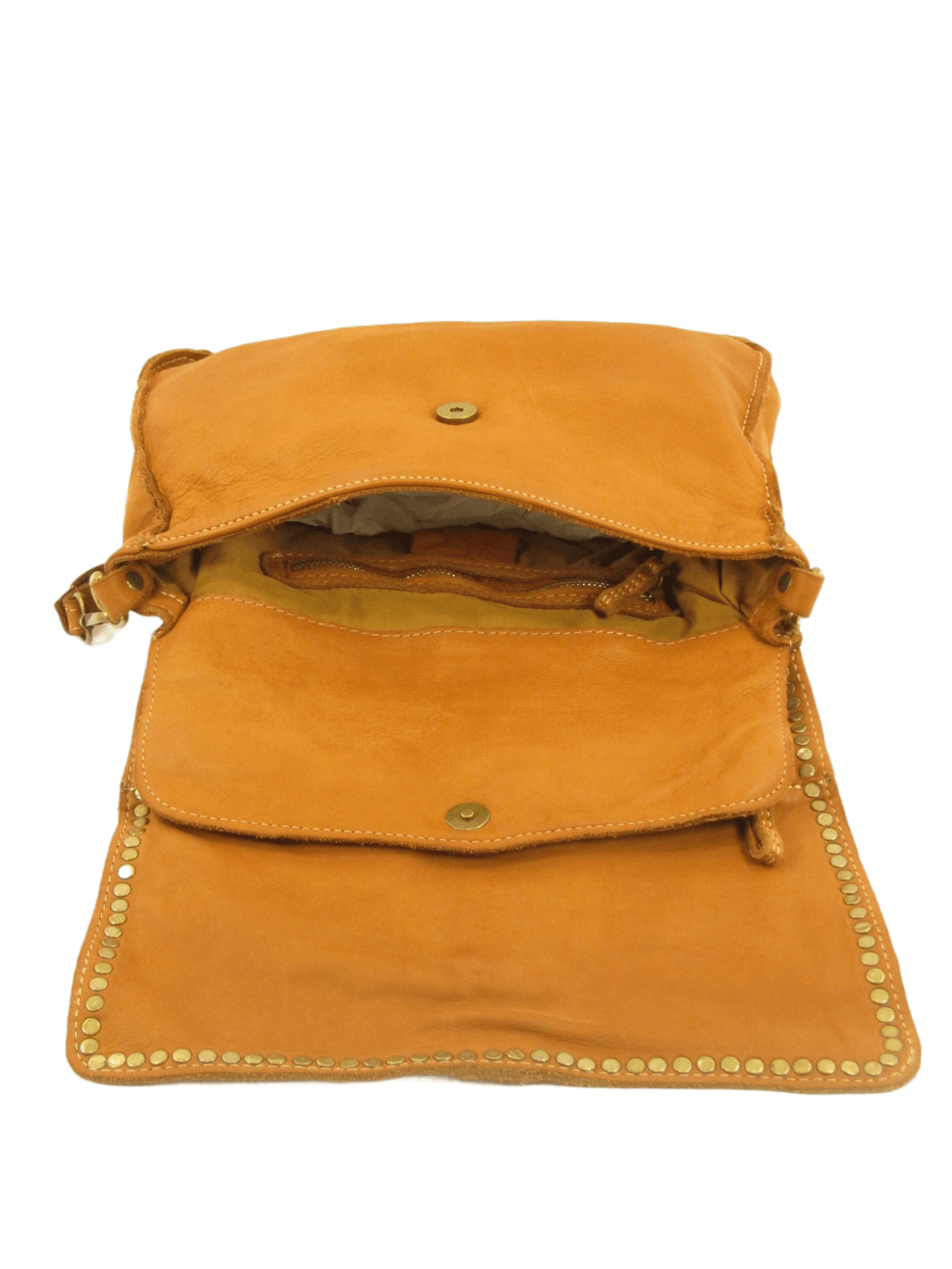 Borsa tracolla e a mano in pelle morbida decorata con borchie Giorgia-Mahzel