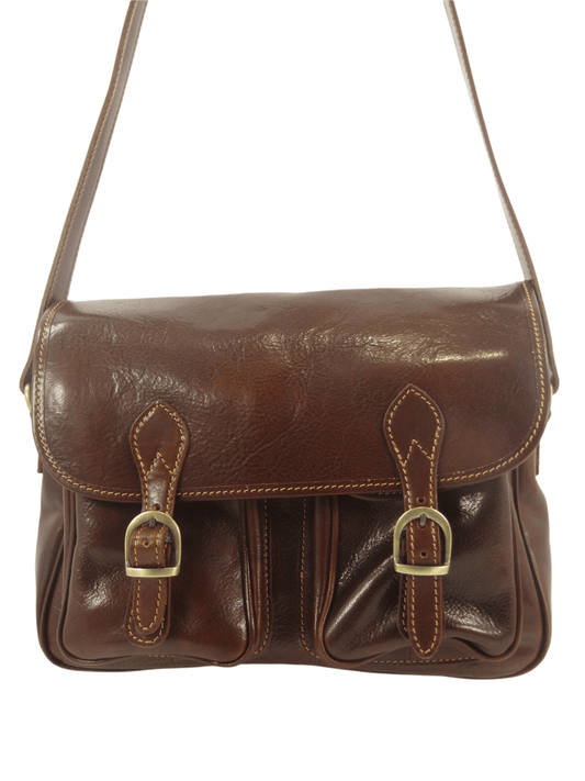 Messenger bag in cuoio con tracolla larga - Mahzel