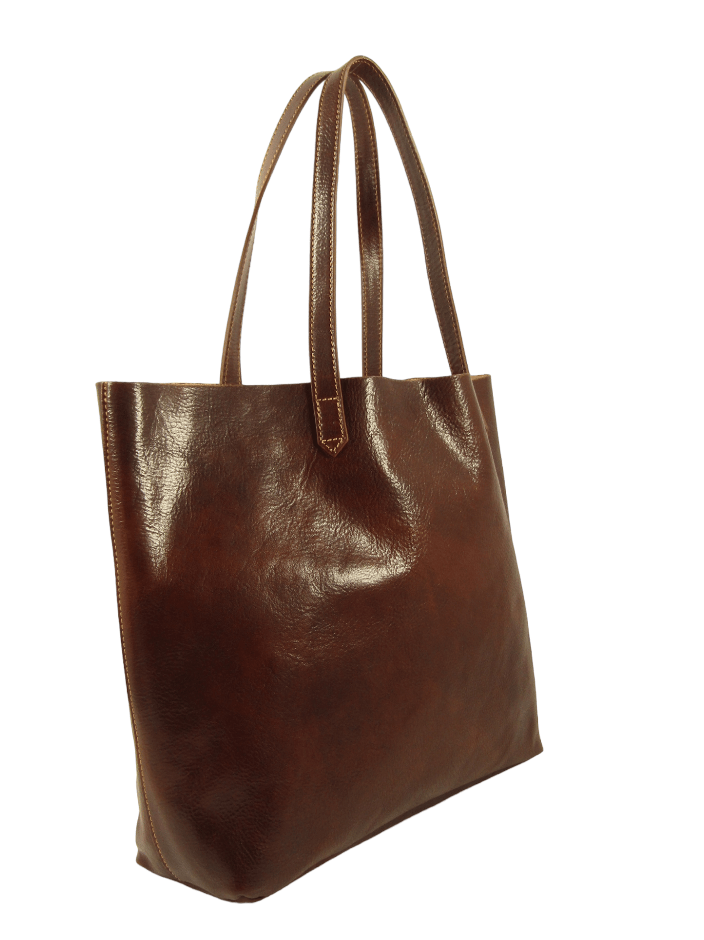 Shopper in cuoio sfoderata aperta -Mahzel