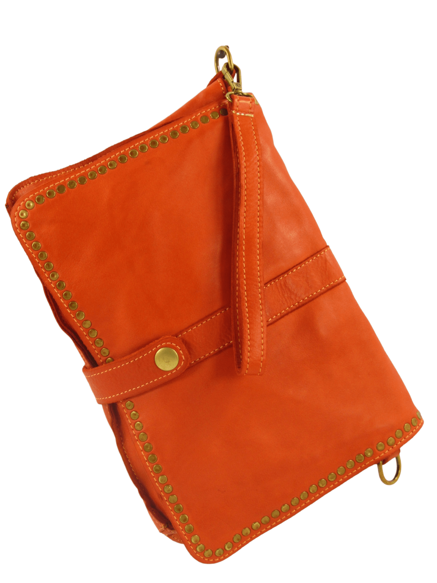 Borsa tracolla e a mano in pelle morbida decorata con borchie Giorgia-Mahzel