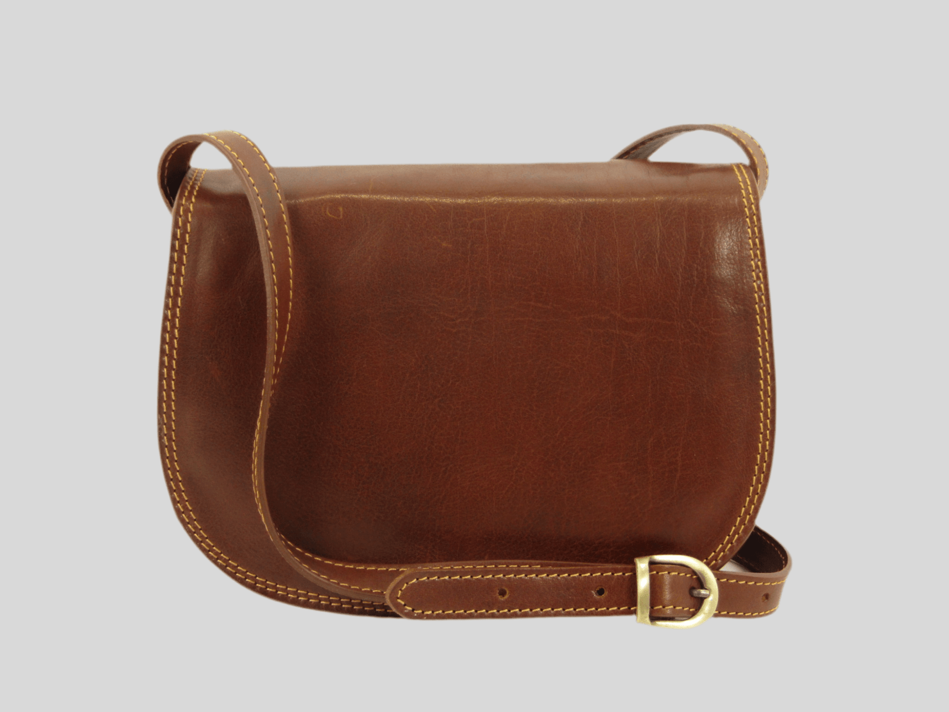 Borsa postina saturnia in cuoio tamponato a mano Mahzel Made in Italy