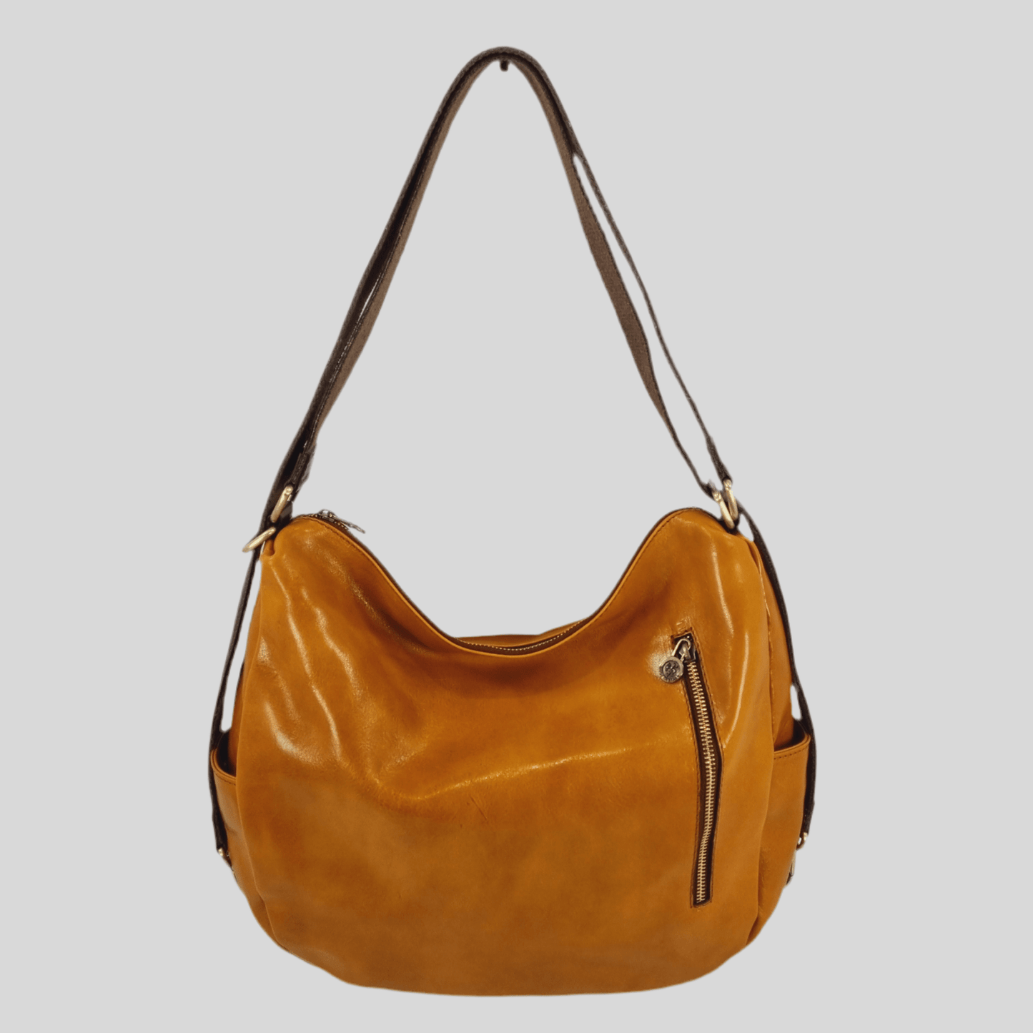 Borsa/ Zaino in cuoio al vegetale-Mahzel