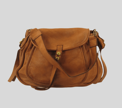 Postina stondata in pelle morbida Claudia, tinta in capo - Mahzel