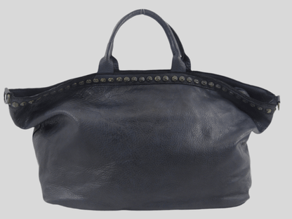Bauletto grande in pelle morbida Penelope decorato con borchie - Mahzel