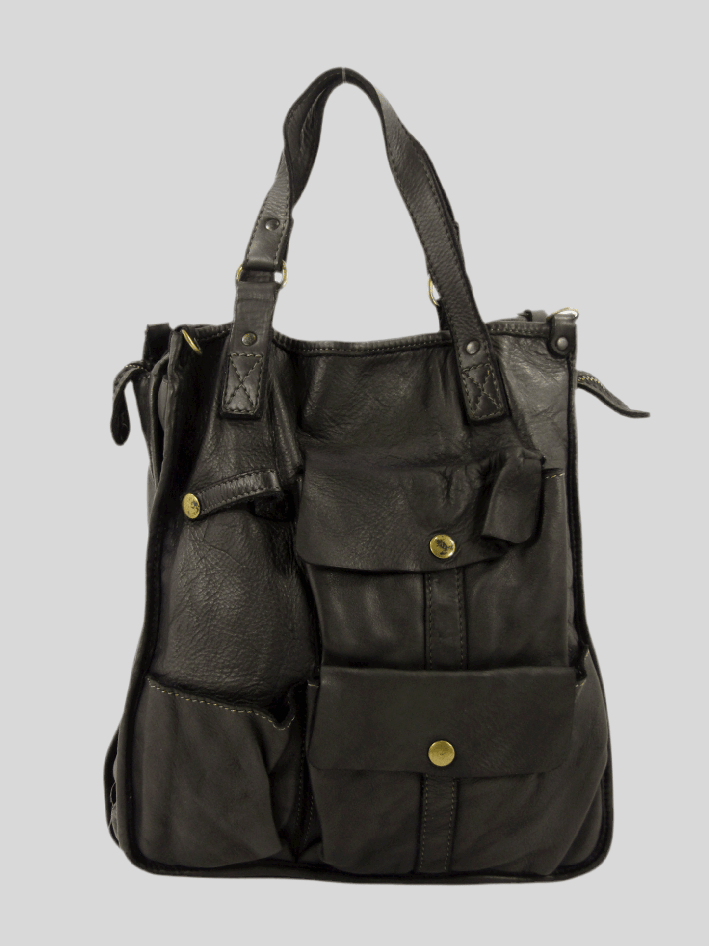 Borsa/cartella tinta in capo in pelle morbida Iris-Mahzel