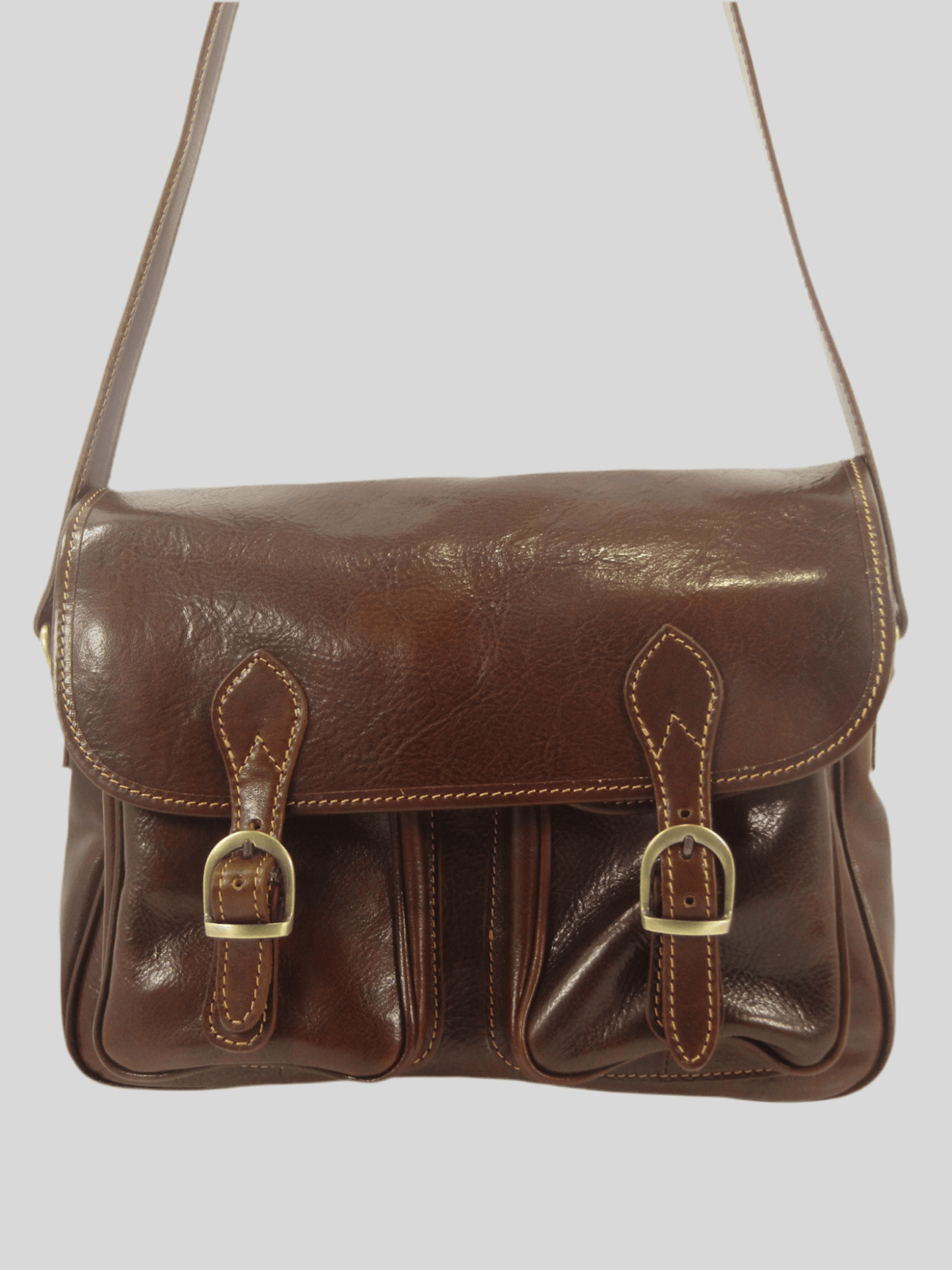 Messenger bag in cuoio con tracolla larga - Mahzel