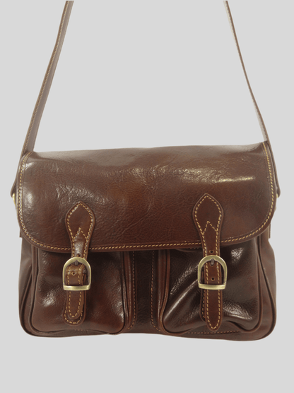 Messenger bag in cuoio con tracolla larga - Mahzel