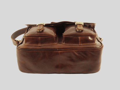 Messenger bag in cuoio con tracolla larga - Mahzel
