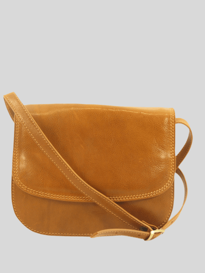Messenger bag in cuoio conciato al vegetale - Mahzel