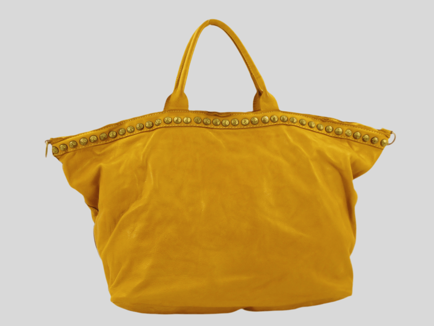 Bauletto grande in pelle morbida Penelope decorato con borchie - Mahzel